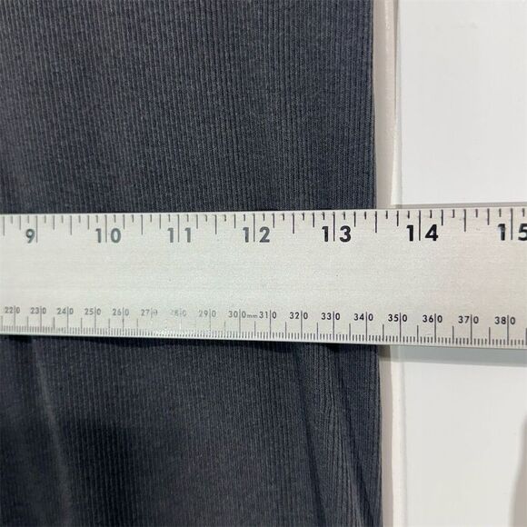 Y2K American Eagle Charcoal Gray Ribbed Henley Tee L Fitted Button 00s Preppy - Picture 6 of 9